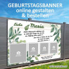 Geburtstagsbanner Blätter mit Fotos gestalten