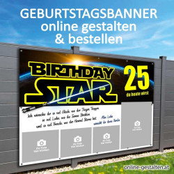 Plakat Geburtstag Banner Geburtstag Geburtstagsbanner Starwars Jedi Krieg der Sterne