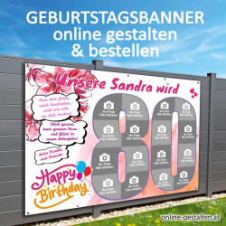Banner Geburtstag Geburtstagsbanner Plakat Geburtstag Fotobanner Collage Geburtstag