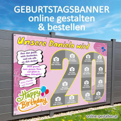 Banner Geburtstag Geburtstagsbanner Plakat Geburtstag Fotobanner Collage Geburtstag