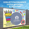 Geburtstagsbanner, Geburtstagsbanner, Banner zum Geburtstag, Transparent zum Geburtstag, Geburtstagstransparent