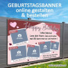 Geburtstagsbanner Plakat Geburtstag Motive Vorlagen Banner Geburtstag Geburtstagsgeschenk Transparent Geburtstag