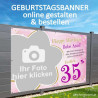 Geburtstagsbanner, Geburtstagsbanner, Banner zum Geburtstag, Transparent zum Geburtstag, Geburtstagstransparent