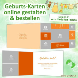 Karte zur Geburt, Geburtskarten, Dankeskarte Geburt