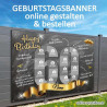 Banner Geburtstag Fotozahlen Collage Geburtstagsbanner Plakat Geburtstag