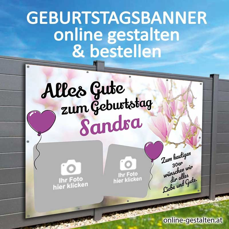 Banner Geburtstag, Geburtstagsbanner, Transparent zum Geburtstag, Geburtstagstransparent, Plakat Geburtstag