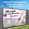 Banner Geburtstag, Geburtstagsbanner, Transparent zum Geburtstag, Geburtstagstransparent, Plakat Geburtstag