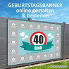 Banner Geburtstag Fotozahl Fotocollage Transparent Folie Plakat selber machen, online gestalten, express
