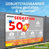 Feuerwehr Geburtstagsbanner mit Fotos personalisieren