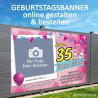 Geburtstagsbanner, Geburtstagsbanner, Banner zum Geburtstag, Transparent zum Geburtstag, Geburtstagstransparent