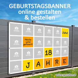 Modernes Collage Geburtstagsbanner mit Fotos gestalten