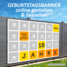 Modernes Collage Geburtstagsbanner mit Fotos gestalten