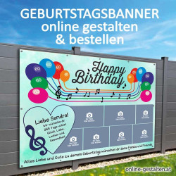16er Banner Geburtstag Fotozahl  Collage Fotocollage Transparent Folie Plakat selber machen, online gestalten, express