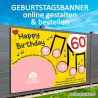 Musik Geburtstagsbanner mit Fotos online gestalten