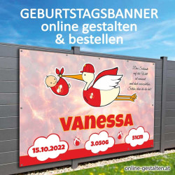 GEBURTSTAGSBANNER online gestalten und bestellen I online-gestalten.at