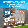 Banner Geburtstag Transparent Plakat Geburtstag Geburtstagsbanner Geburtstagsplakat Mann handwerker Holz