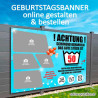 Plakat Geburtstag Sekt Geschenk Geburtstag Geburtstagsbanner Transparent online gestalten