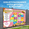 Fotogeschenk onlinegestalten Plakat Geburtstag Geschenk Geburtstag Geburtstagsbanner Transparent online gestalten