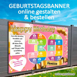 Geburtstagsbanner Banner Geburtstag 30er Geschenk Frau Party Poster Geburtstagsposter Fotozahl Fotogeschenk