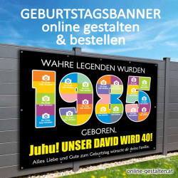 Geburtstagsbanner Banner Geburtstag 1985 Geschenk Frau Mann Party Poster Geburtstagsposter Fotozahl Fotogeschenk Plane