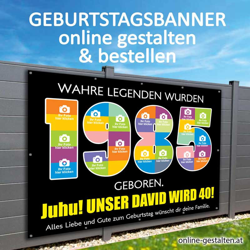 Geburtstagsbanner Banner Geburtstag 1985 Geschenk Frau Mann Party Poster Geburtstagsposter Fotozahl Fotogeschenk Plane