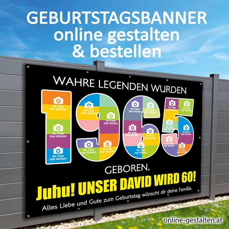 1965 Geburtstagsbanner Banner Geburtstag 60er Geschenk Frau Party Poster Geburtstagsposter Fotozahl Fotogeschenk