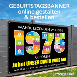 Geburtstagsbanner Banner Geburtstag 1975 Geschenk Party Poster Geburtstagsposter Fotozahl Fotogeschenk
