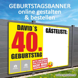 Geburtstagsbanner Banner Geburtstag Geschenk Party Poster Geburtstagsposter Fotozahl Fotogeschenk Gästeliste