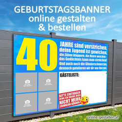 Geburtstagsbanner Banner Geburtstag Geschenk Party Poster Geburtstagsposter Fotozahl Fotogeschenk Gästeliste