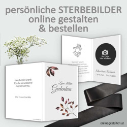 Sterbebild, Sterbebildchen, Sterbebilder online bestellen, Vorlagen Sterbebilder