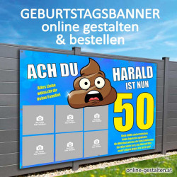 Geburtstagsbanner Banner Geburtstag Geschenk Party Poster Geburtstagsposter Fotozahl Fotogeschenk Gästeliste