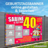 Geburtstagsbanner Banner Geburtstag Geschenk Party Poster Geburtstagsposter Fotozahl Fotogeschenk Fotocollage