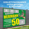 Geburtstagsbanner Banner Geburtstag Geschenk Party Poster Geburtstagsposter Fotozahl Fotogeschenk Fotocollage Jagd Mann
