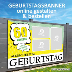 Geburtstagsbanner Banner zum Geburtstag Popart Geschenk Geburtstag Feier Deko