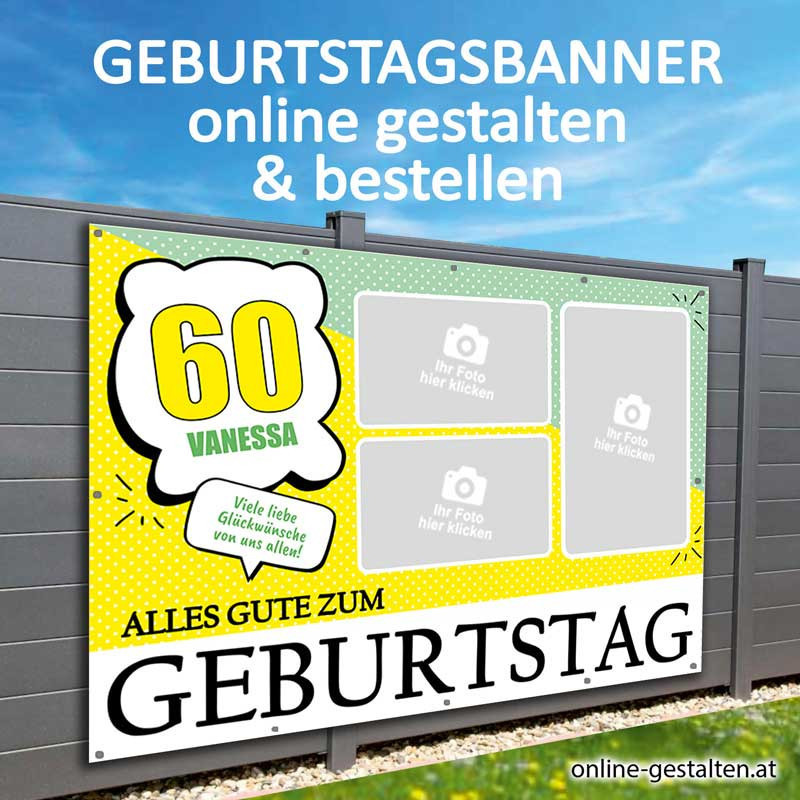 Geburtstagsbanner Banner zum Geburtstag Popart Geschenk Geburtstag Feier Deko