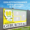 Geburtstagsbanner Banner zum Geburtstag Popart Geschenk Geburtstag Feier Deko