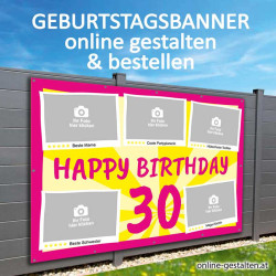 Geburtstagsbanner Banner zum Geburtstag Popart Geschenk Geburtstag Feier Deko Panner Plakat für Feier