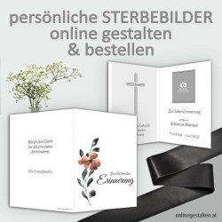 Sterbebild, Sterbebildchen, Sterbebilder online bestellen, Vorlagen Sterbebilder