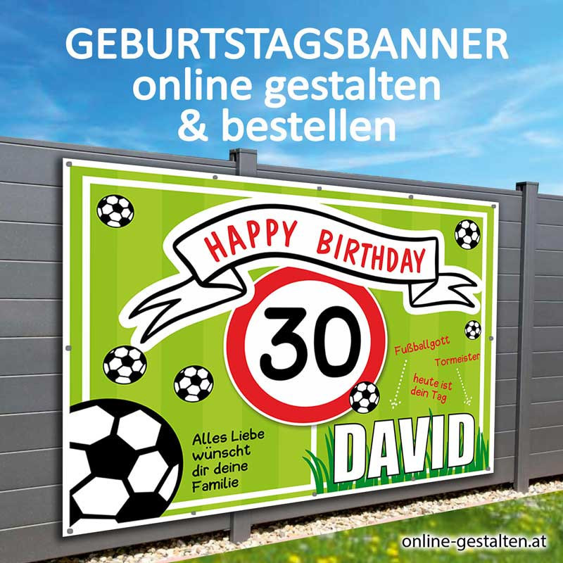 Geburtstagsbanner Banner zum Geburtstag Fußball Banner für Mann Geschenk Geburtstag Feier Deko Panner Plakat für Feier