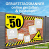 Geburtstagsbanner Mann Banner zum Geburtstag Banner Geschenk Geburtstag Feier Deko Panner Plakat für Feier
