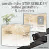 Sterbebild, Sterbebildchen, Sterbebilder online bestellen, Vorlagen Sterbebilder