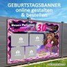 Geburtstagsbanner Partymaus mit Fotos