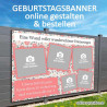 Geburtstagsbanner, Glückwünsche zum Geburtstag, Sprüche Geburtstag, Geschenk Geburtstag, Geburtstagsdeko günstig