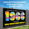 Geburtstagsbanner 60er onlinegestalten günstig Gratisversand Banner zum 60 Geburtstag Vorlagen