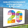 Geburtstagsbanner 20er onlinegestalten günstig Gratisversand Banner zum 20 Geburtstag Vorlagen