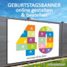 Geburtstagsbanner 40er onlinegestalten günstig Gratisversand Banner zum 40 Geburtstag Vorlagen
