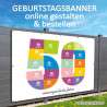 Geburtstagsbanner 50er onlinegestalten günstig Gratisversand Banner zum 50 Geburtstag Vorlagen