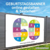 Geburtstagsbanner 60er onlinegestalten günstig Gratisversand Banner zum 60 Geburtstag Vorlagen