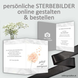 Sterbebild, Sterbebildchen, Sterbebilder online bestellen, Vorlagen Sterbebilder