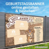 Geburtstagsbanner mit Fotocollage onlinegestalten günstig Gratisversand Banner zum Geburtstag Vorlagen
